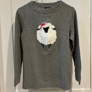 Talbots Wooly Sheep Crewneck Pullover Sweater Size M Petite